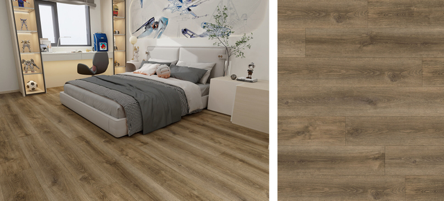  dark brown tone with realistic embossed-in-register wood grain texture