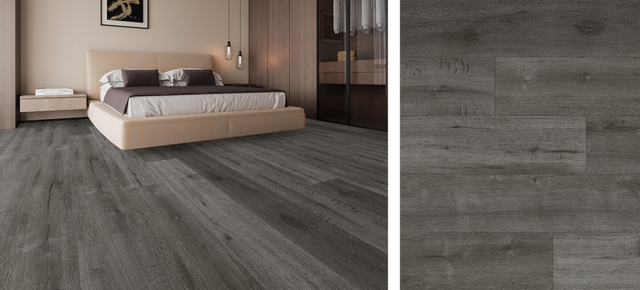 EIR oak wood flooring in grey tone with realistic embossed-in-register wood grain texture