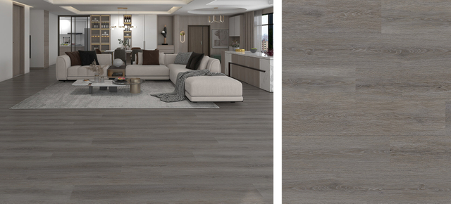 EIR oak wood flooring in grey tone with realistic embossed-in-register wood grain texture