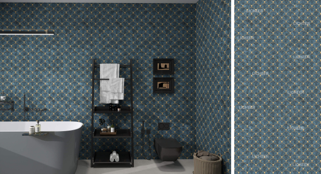 Peacock-Blue-Fish-Scale-Pattern