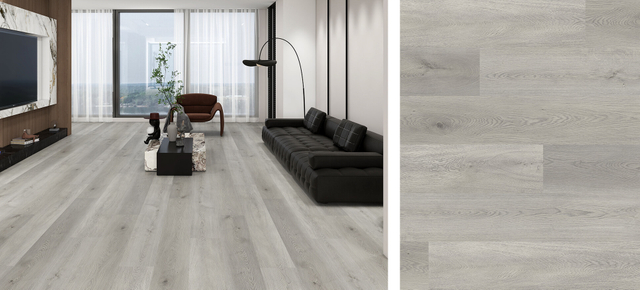 EIR oak wood flooring in grey tone with realistic embossed-in-register wood grain texture