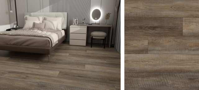  dark brown tone with realistic embossed-in-register wood grain texture