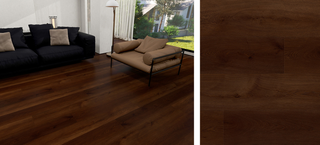  dark brown tone with realistic embossed-in-register wood grain texture