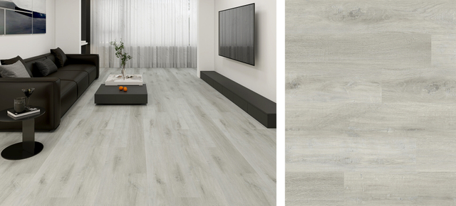 EIR oak wood flooring in grey tone with realistic embossed-in-register wood grain texture