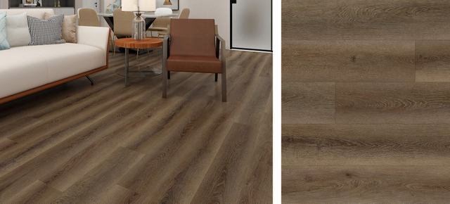  dark brown tone with realistic embossed-in-register wood grain texture