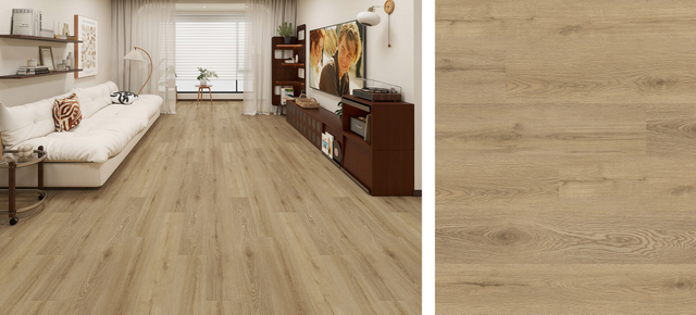 EIR oak wood flooring in natural tone with realistic embossed-in-register wood grain texture