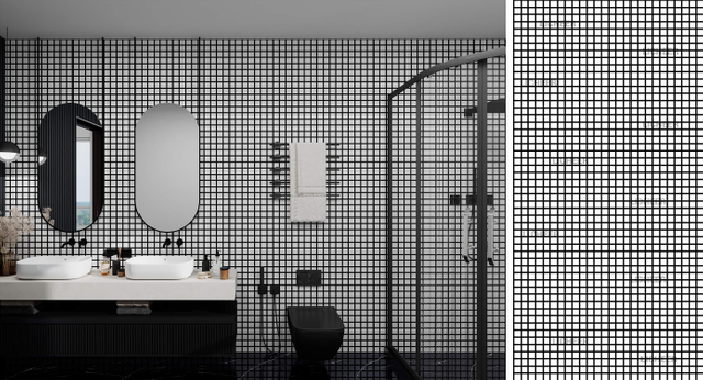 Black-Bold-Line-Grid-Tile