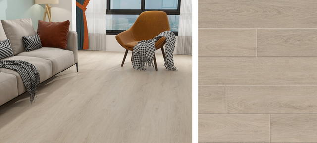 EIR oak wood flooring in grey tone with realistic embossed-in-register wood grain texture