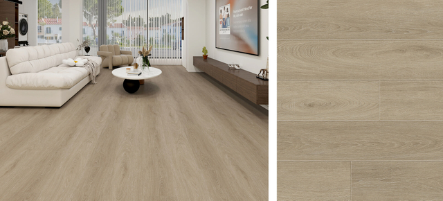 EIR oak wood flooring in natural tone with realistic embossed-in-register wood grain texture