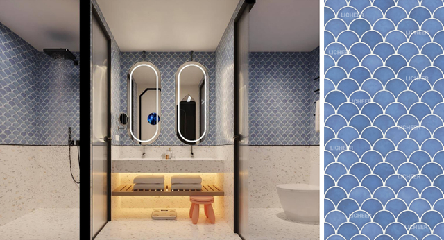 Blue-Fish-Scale-Pattern