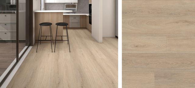 EIR oak wood flooring in natural tone with realistic embossed-in-register wood grain texture
