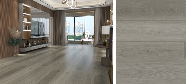 EIR oak wood flooring in grey tone with realistic embossed-in-register wood grain texture