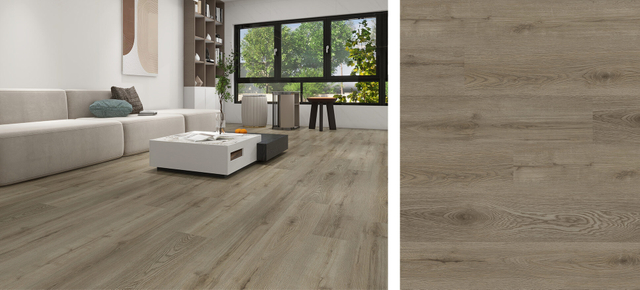 EIR oak wood flooring in grey tone with realistic embossed-in-register wood grain texture