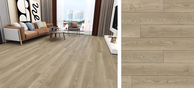 EIR oak wood flooring in grey tone with realistic embossed-in-register wood grain texture