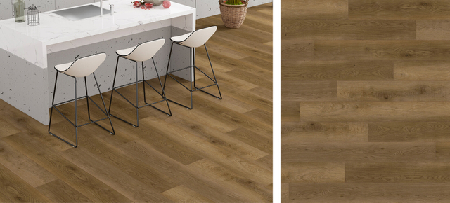  dark brown tone with realistic embossed-in-register wood grain texture