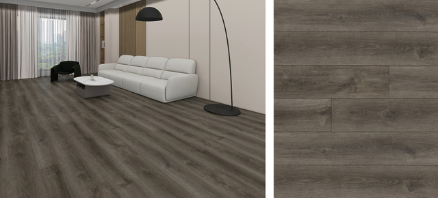  dark brown tone with realistic embossed-in-register wood grain texture