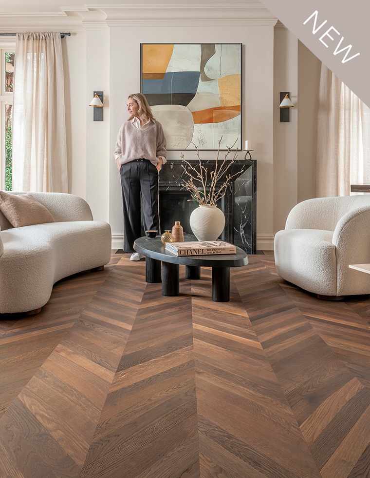 Chevron flooring pattern compared with herringbone flooring pattern